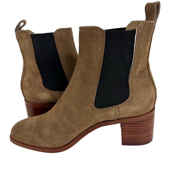 STEVE MADDEN‎ RHIANNON SUEDE HEELED CHELSEA BOOT IN COGNAC NWOB WOMEN'S SIZE 8M - Picture 6 of 11